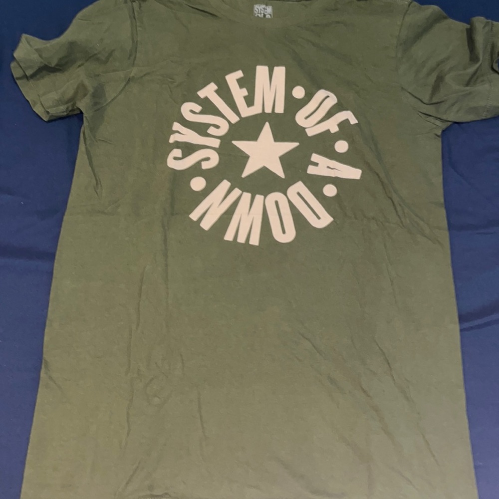 Olive Vintage System of a Down Shirt